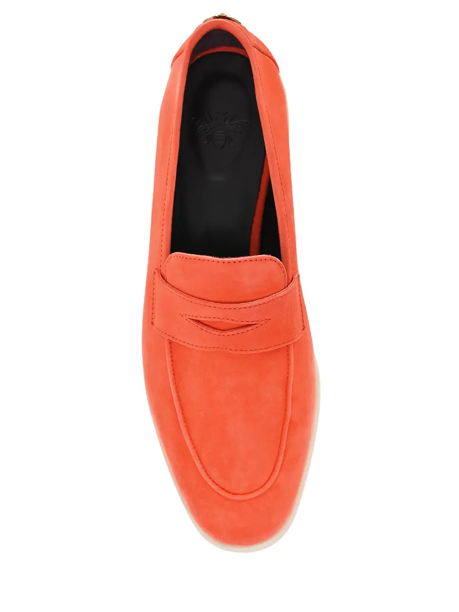 Лоферы замшевые