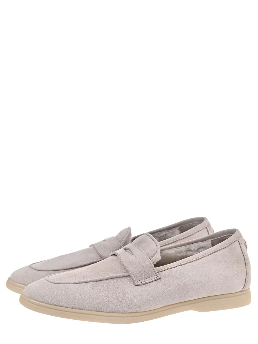 Лоферы замшевые на меху