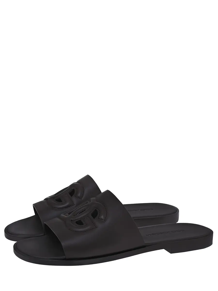 Шлепанцы кожаные