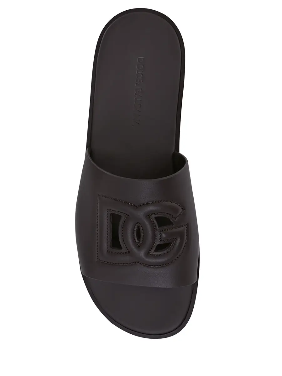 Шлепанцы кожаные