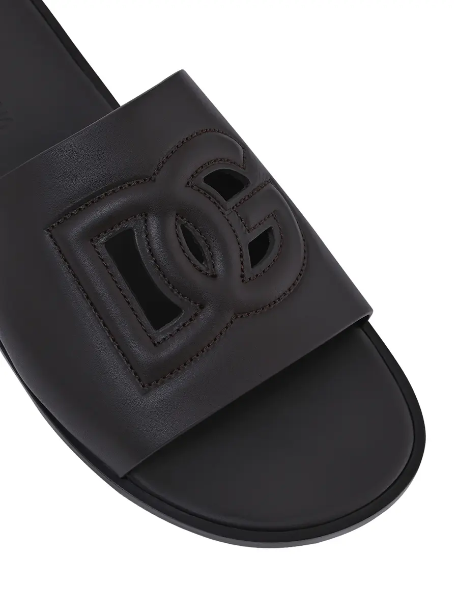 Шлепанцы кожаные