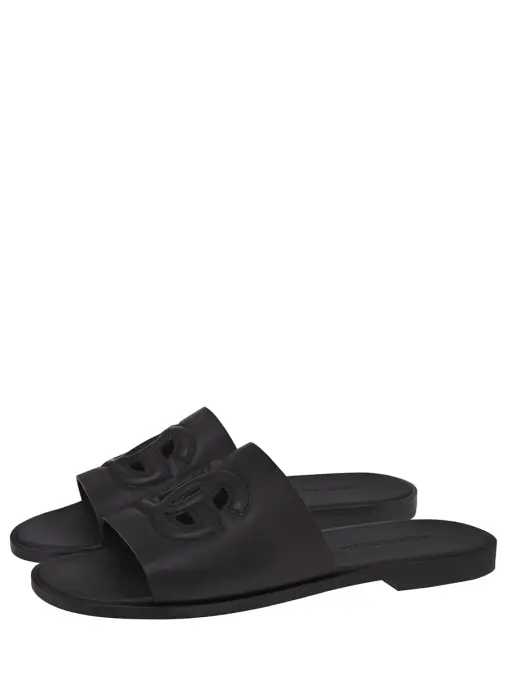 Шлепанцы кожаные DOLCE & GABBANA