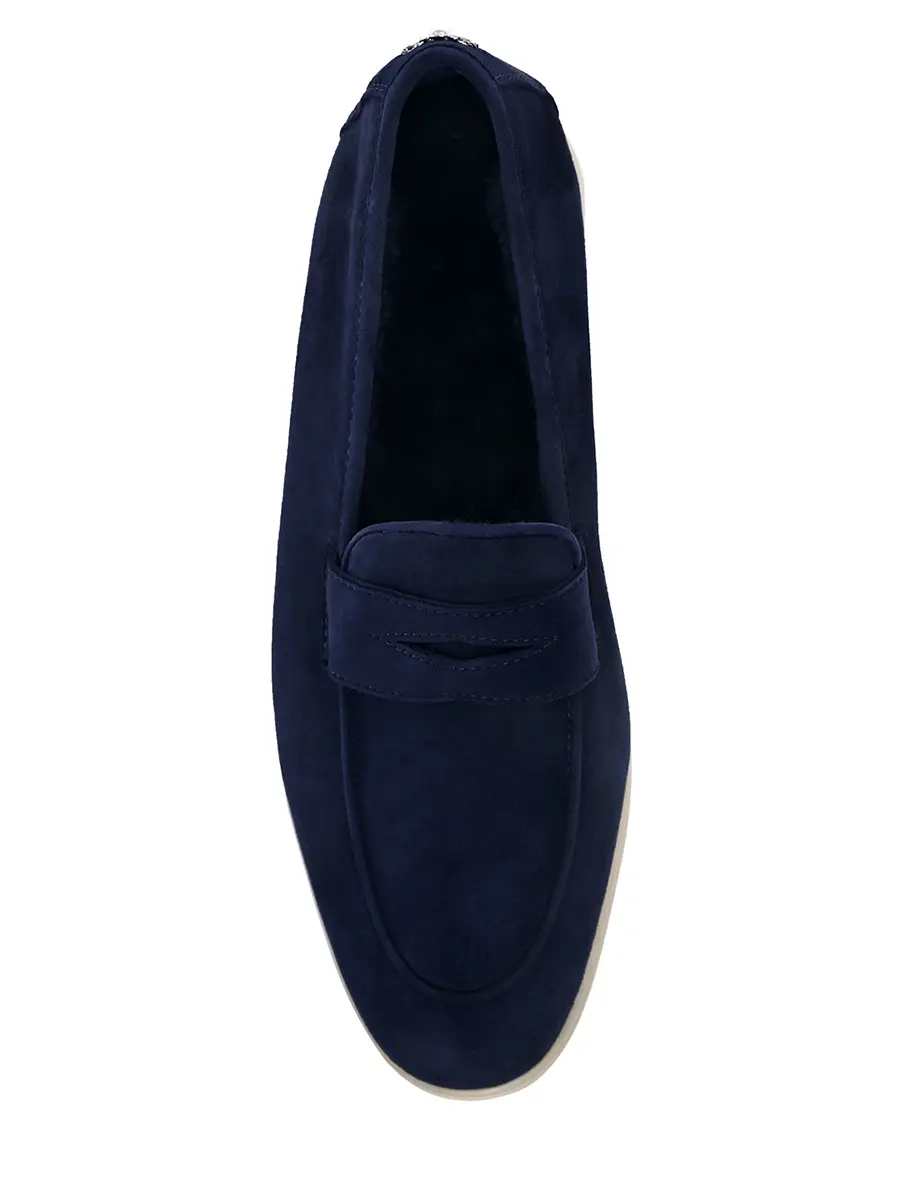 Лоферы замшевые