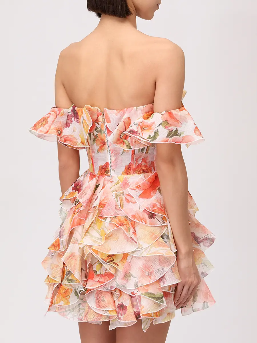 Платье из шелка и льна Viola