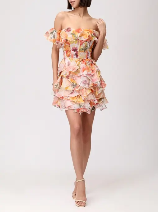 Платье из шелка и льна Viola YVON