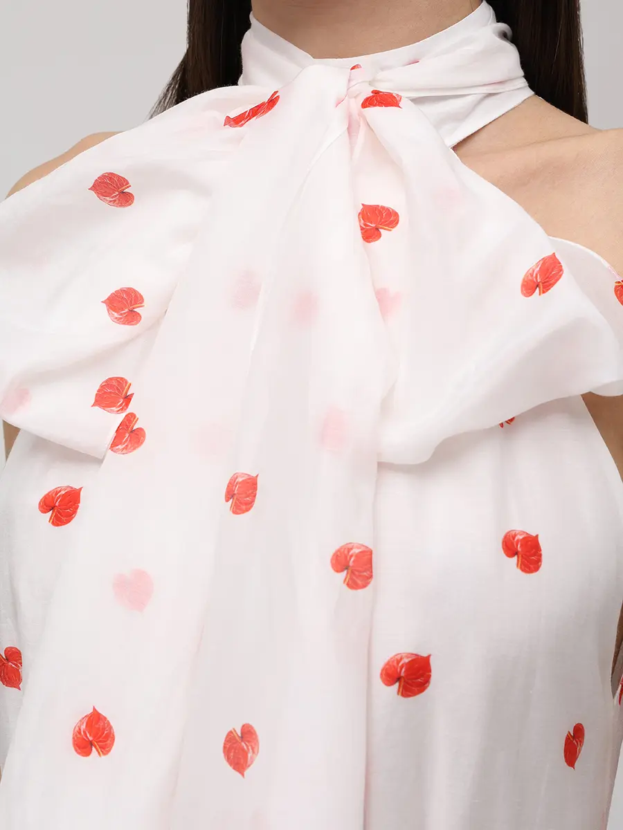 Платье из шелка и хлопка Chinensis