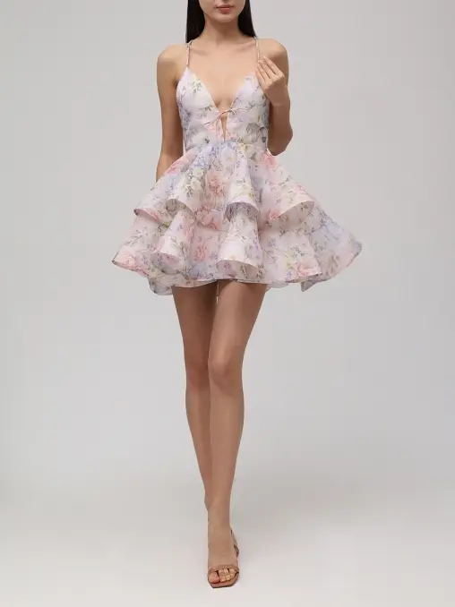 Платье из шелка и льна Anemone Du Japon YVON