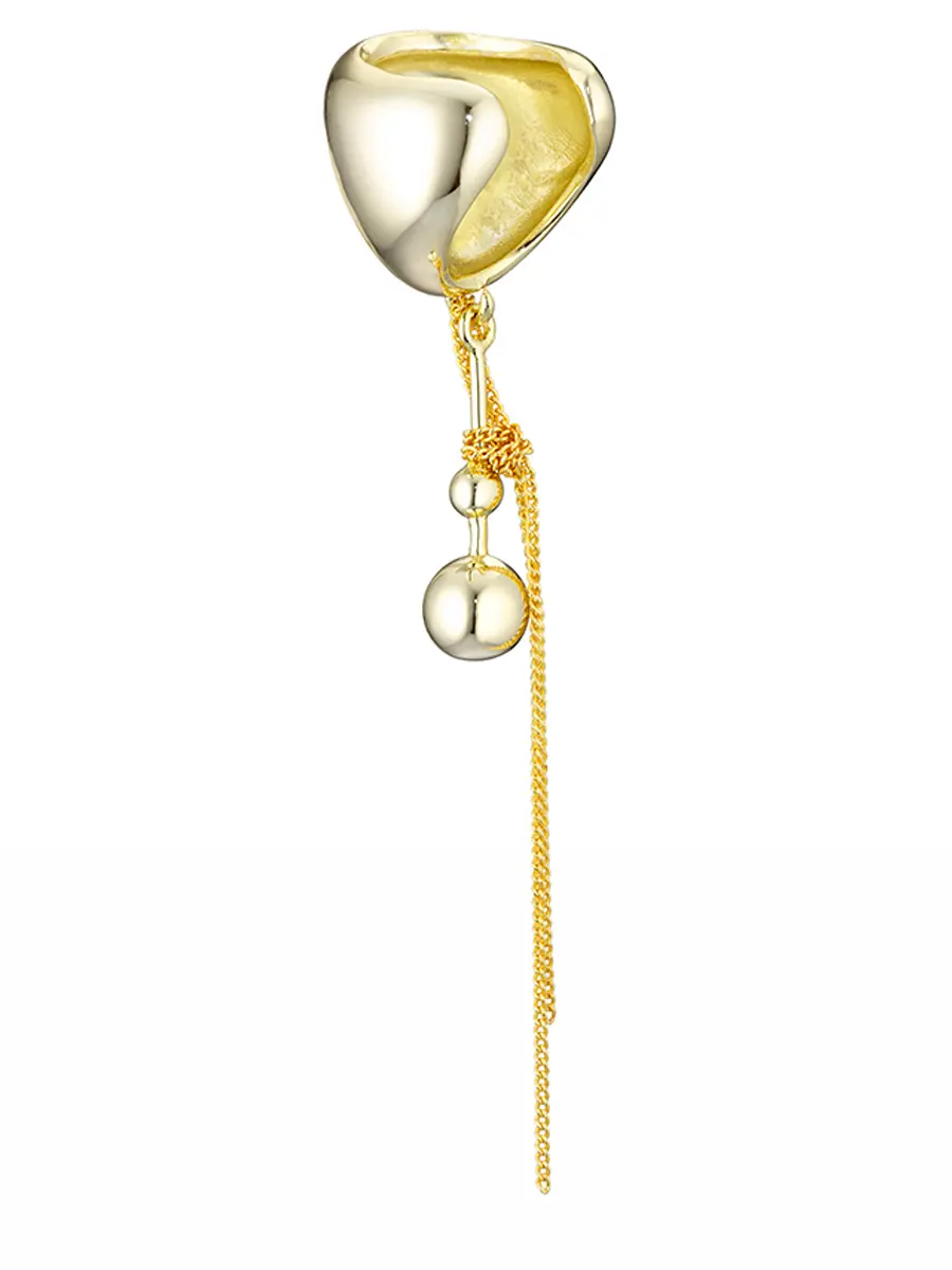 Кафф с подвеской и цепочками