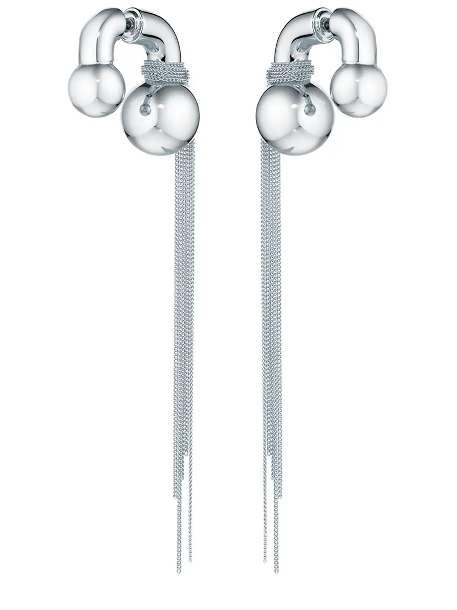 Серьги с двумя шарами