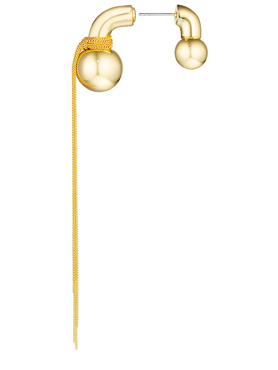 Серьги с двумя шарами