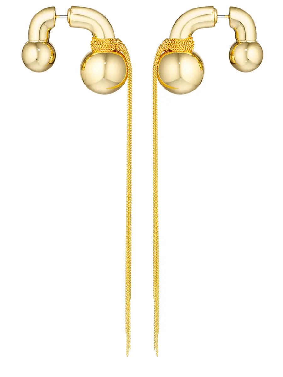 Серьги с двумя шарами