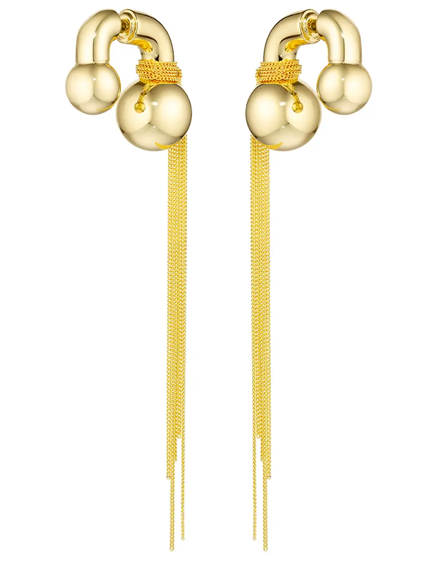 Серьги с двумя шарами