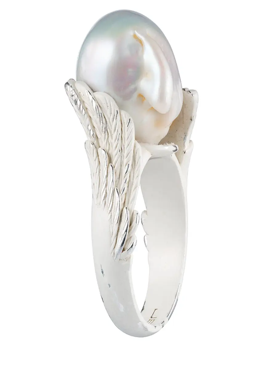 Кольцо с жемчужиной Drowning to embrace