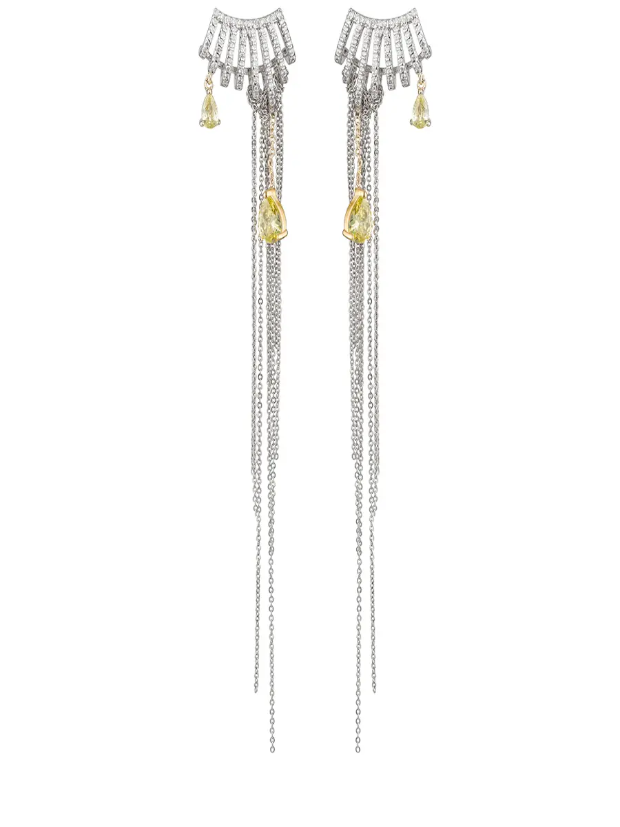 Серьги с цепочками