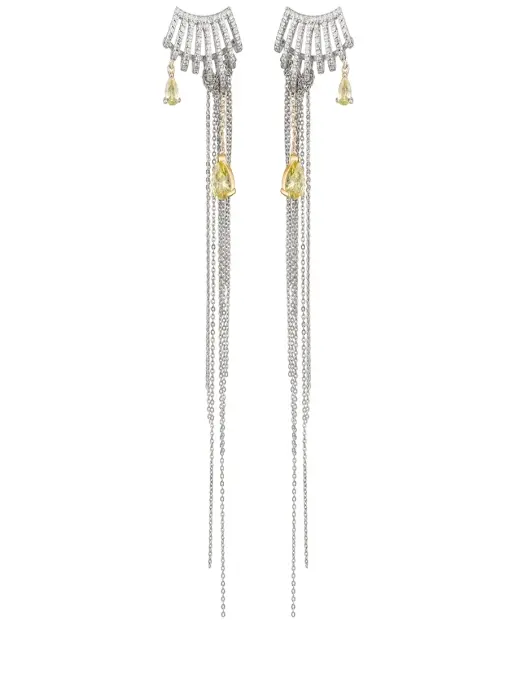 Серьги с цепочками CAVIAR JEWELLERY