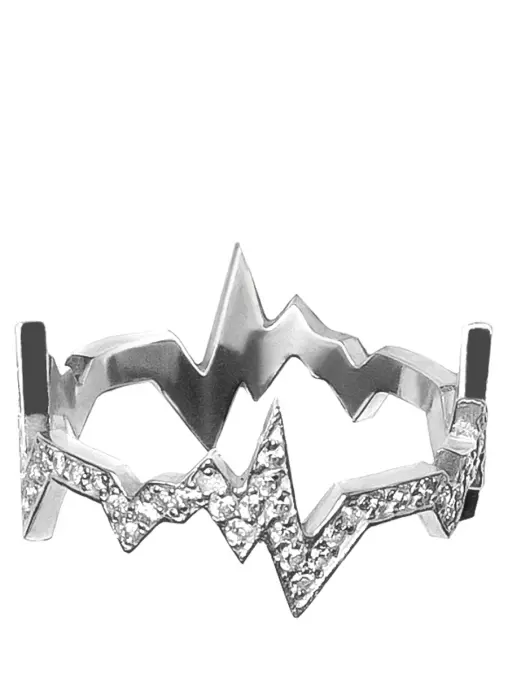 Кольцо-пульс с фианитами CAVIAR JEWELLERY