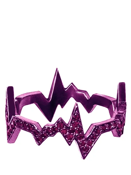 Кольцо пульс с рубином CAVIAR JEWELLERY