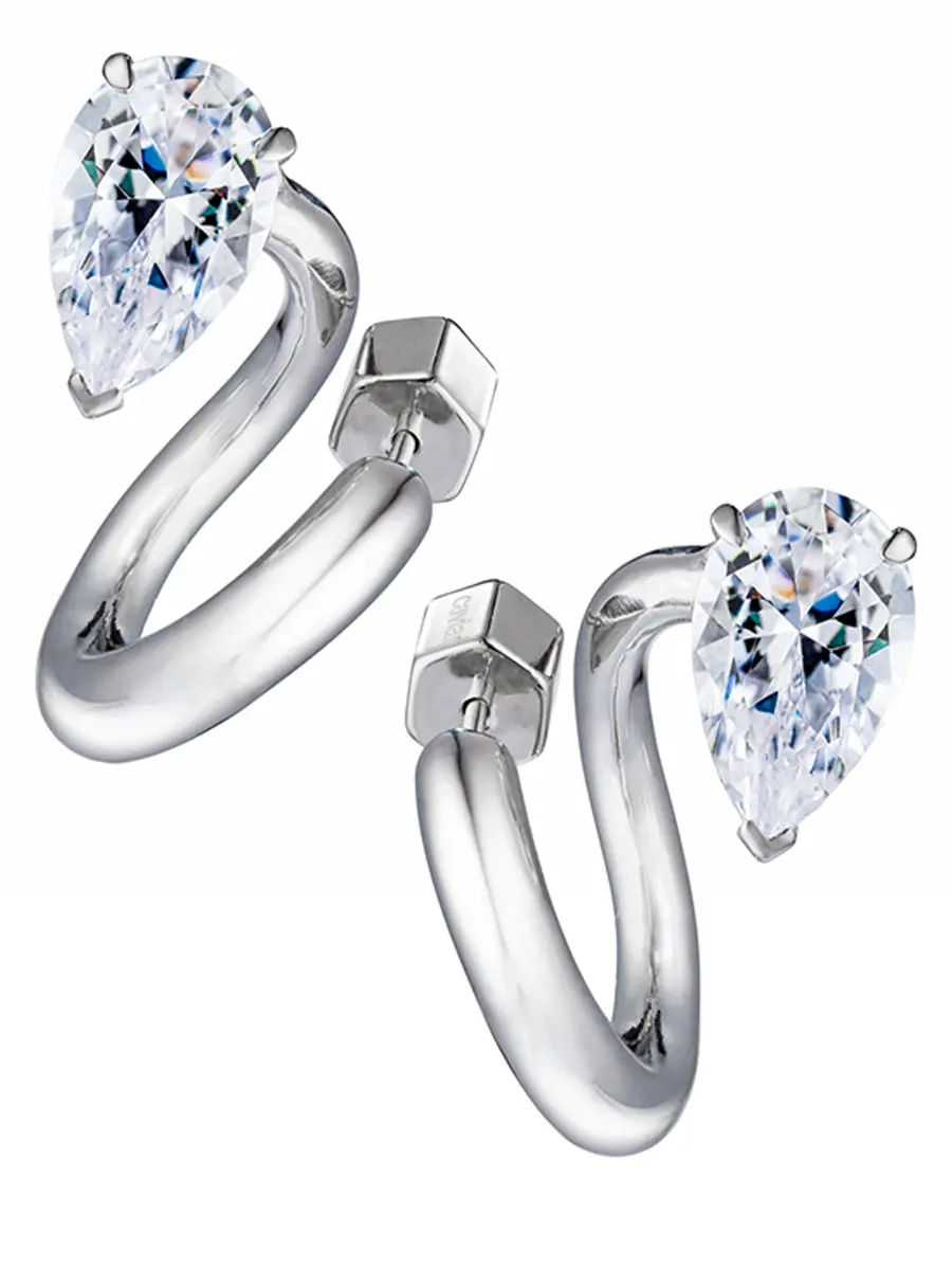 Серьги с кристаллом