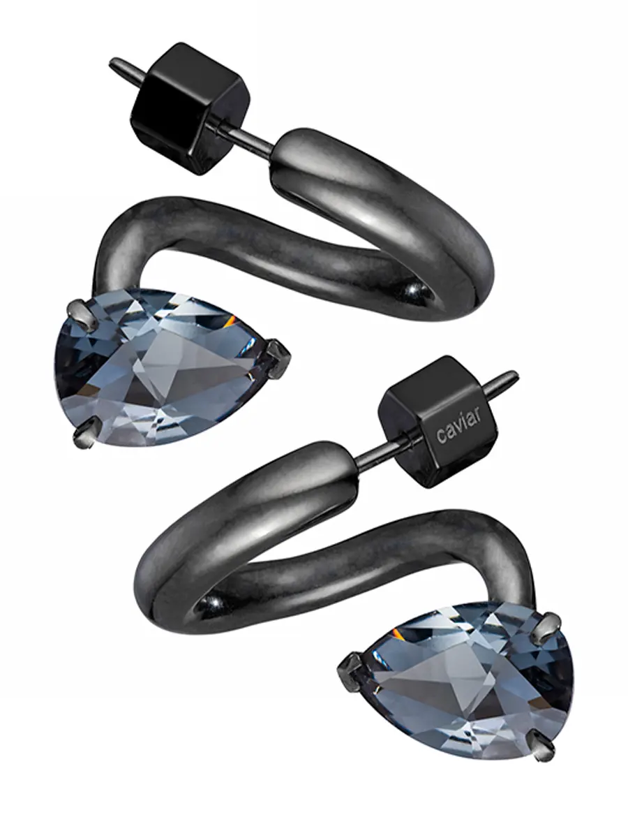 Серьги с кристаллом