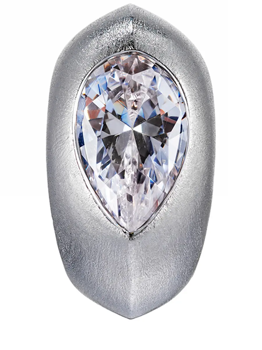 Кольцо на мизинец с кристаллом