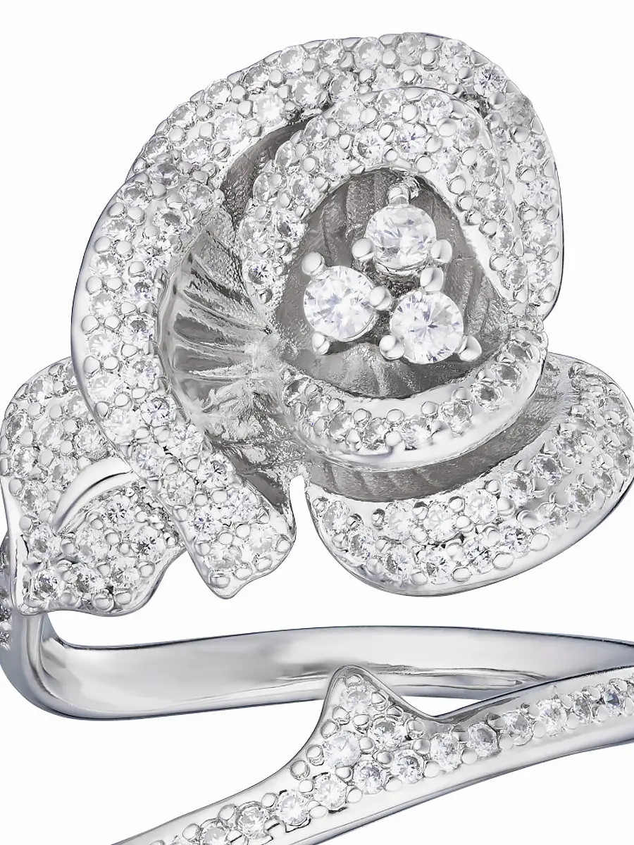 Кольцо с фианитами