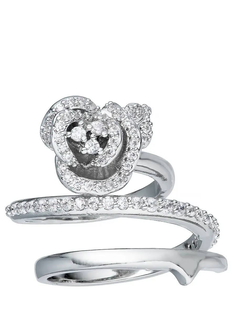 Кольцо с розой и шипом