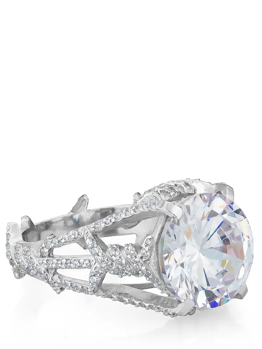 Перстень с фианитом