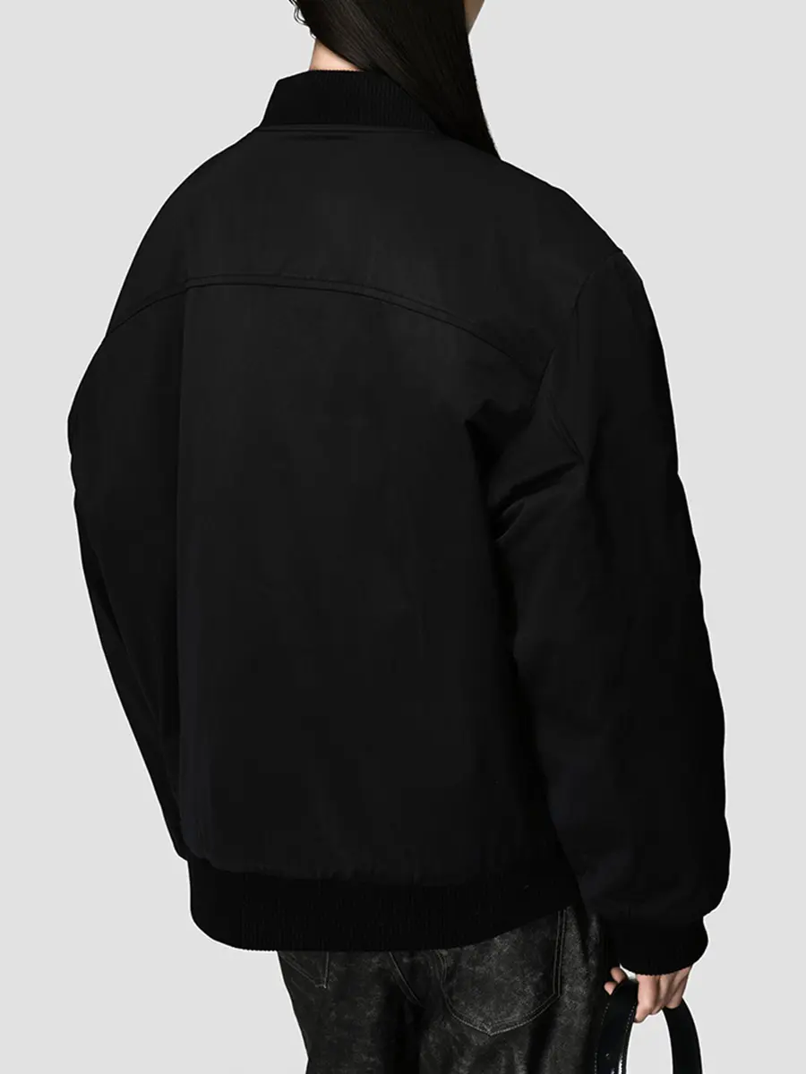 Бомбер однотонный Black Moon Bomber