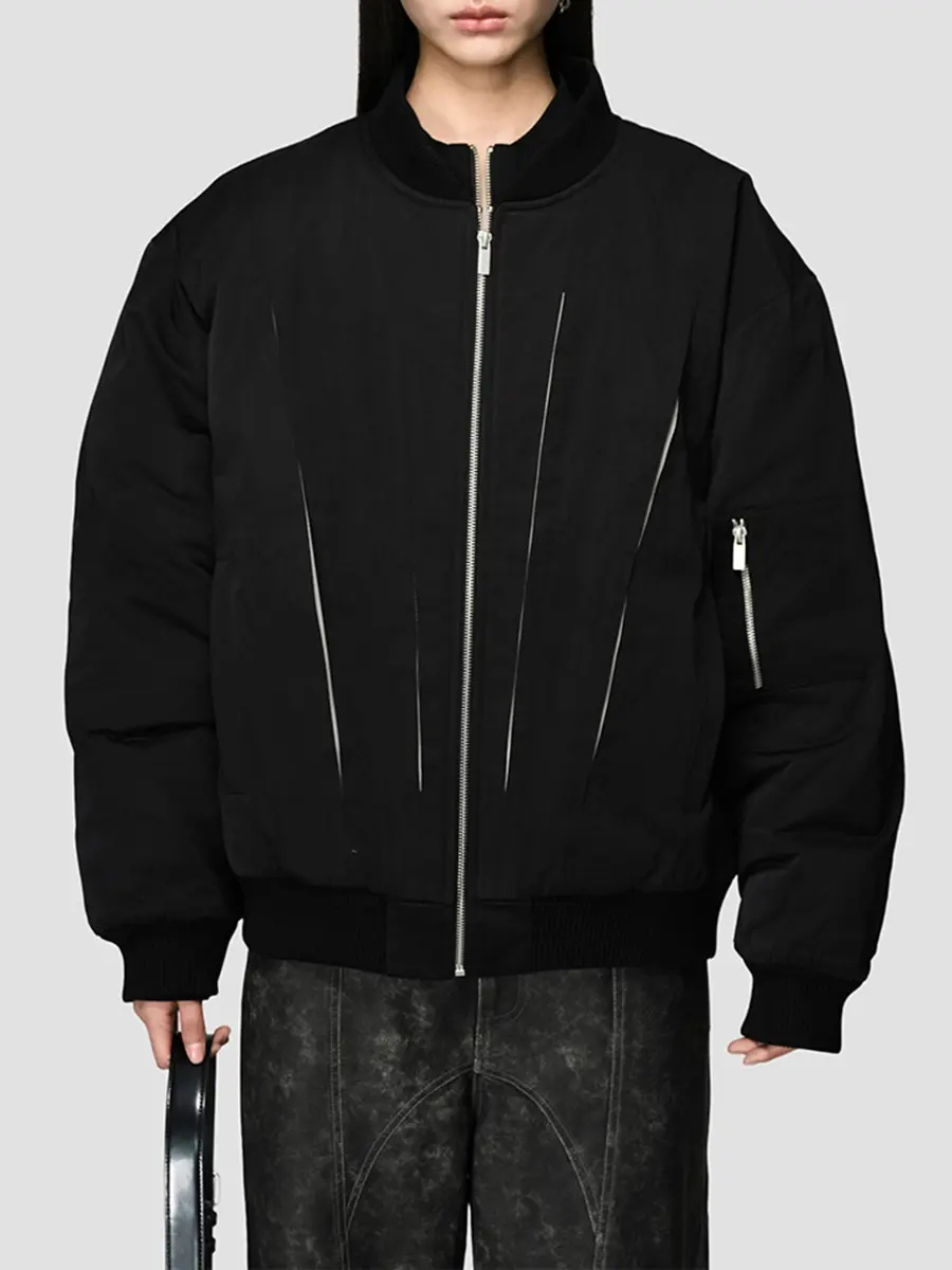 Бомбер однотонный Black Moon Bomber