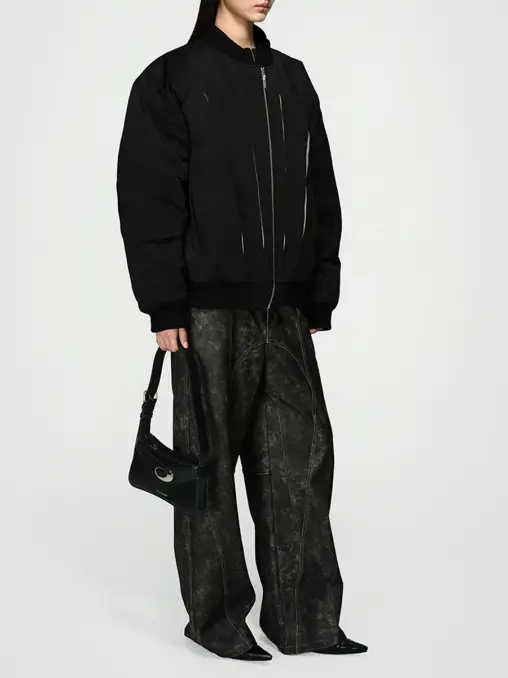 Бомбер однотонный Black Moon Bomber BERHASM