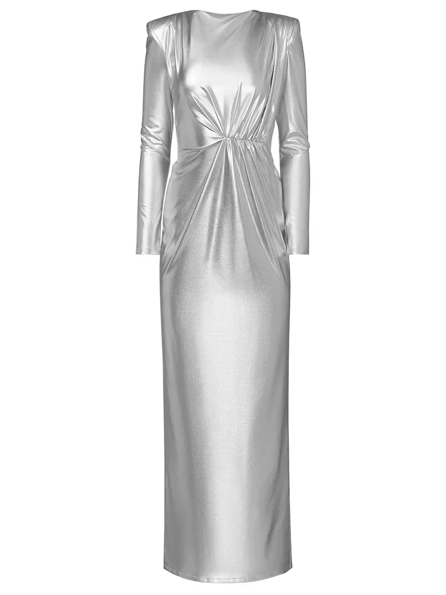 Платье однотонное Silver Sparkling Dress