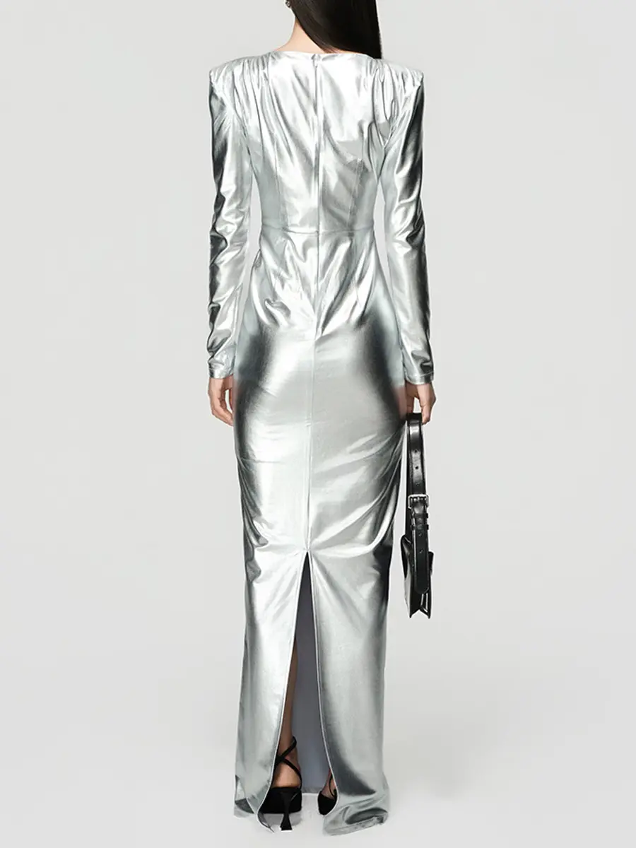 Платье однотонное Silver Sparkling Dress