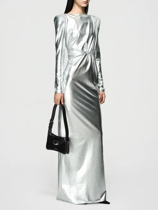 Платье однотонное Silver Sparkling Dress BERHASM