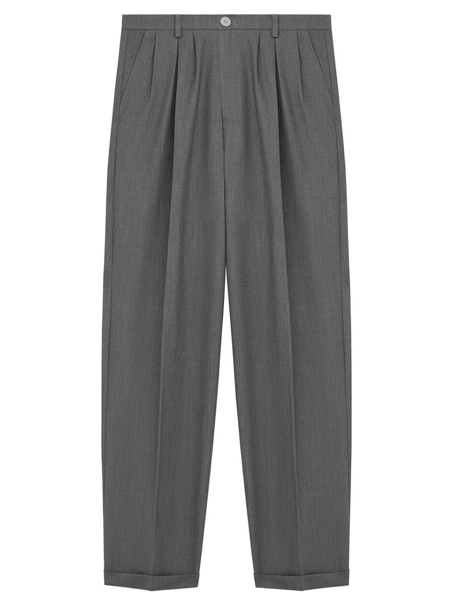 Брюки однотонные Classic pants with metal accessory