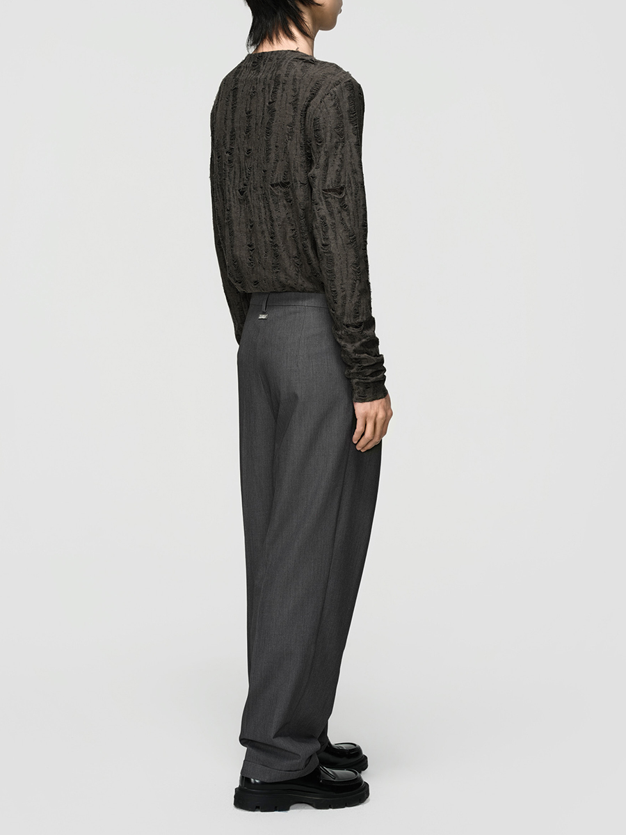 Брюки однотонные Classic pants with metal accessory