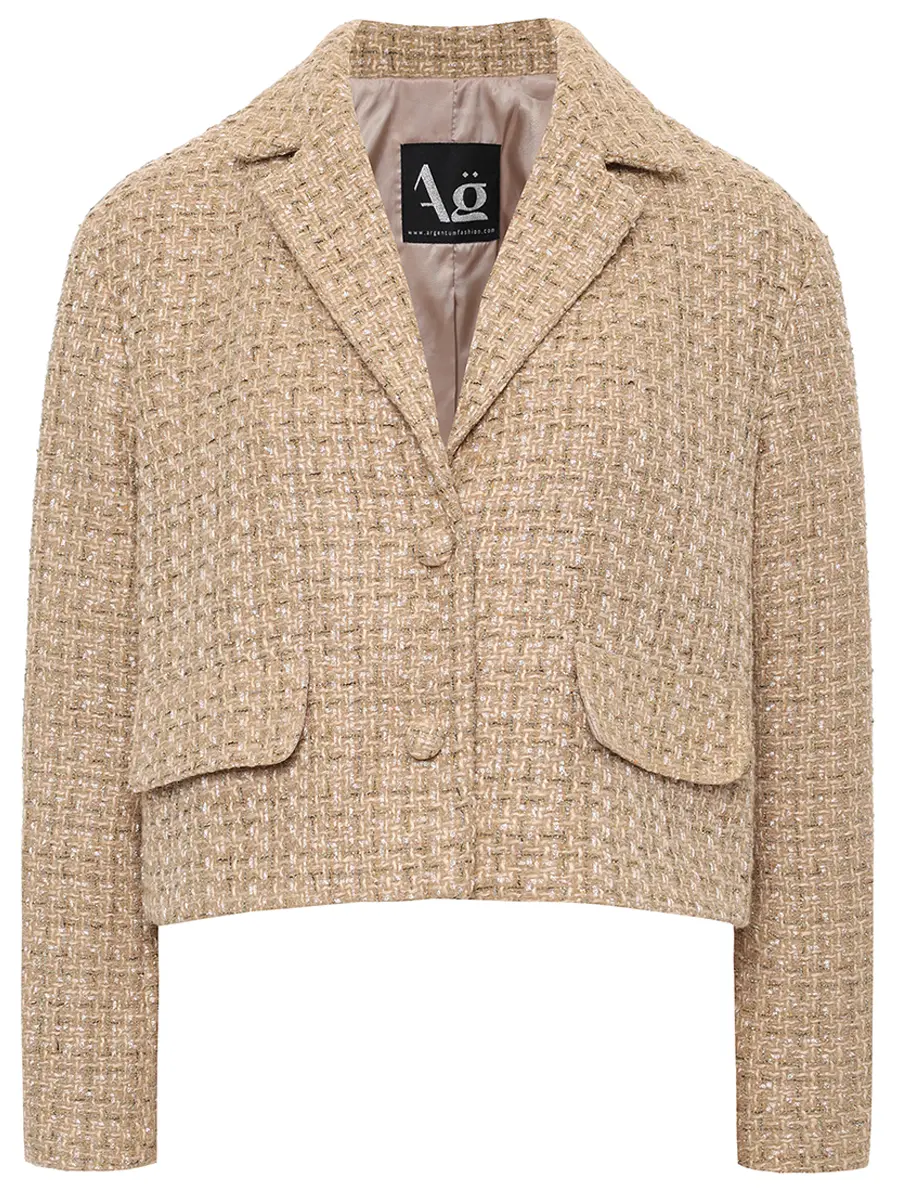 Жакет твидовый Beige Tweed Blazer