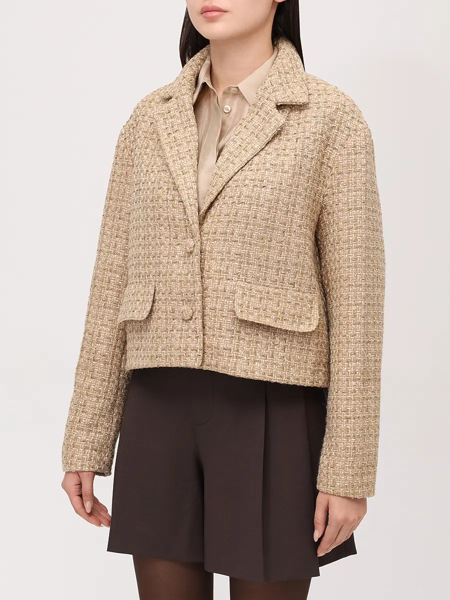 Жакет твидовый Beige Tweed Blazer