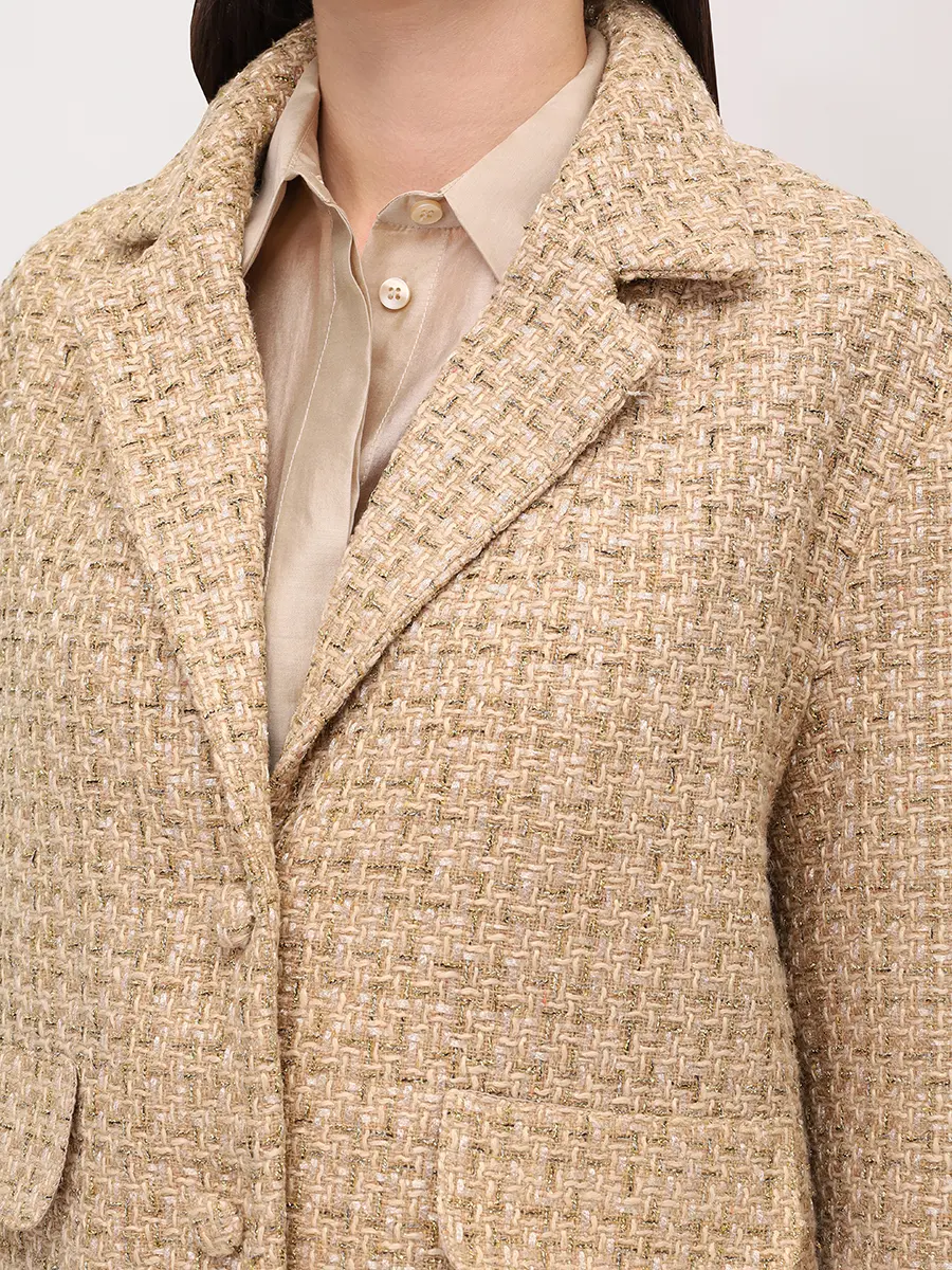 Жакет твидовый Beige Tweed Blazer