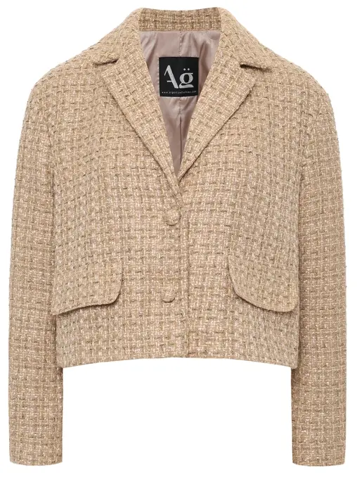 Жакет твидовый Beige Tweed Blazer ARGENTUM BRAND