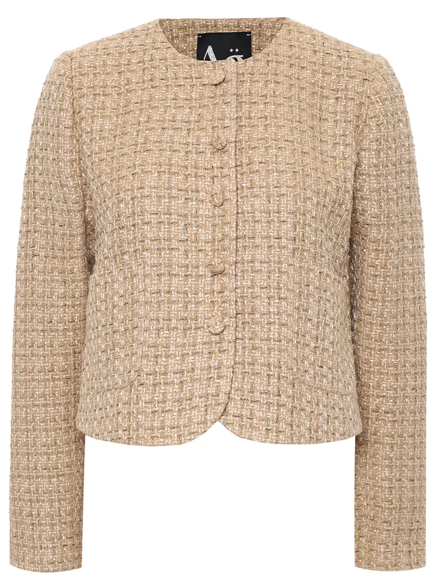 Жакет твидовый Beige Elegance Tweed