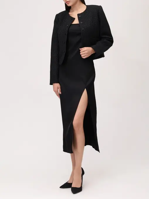 Жакет твидовый Absolute Black Tweed Jacket ARGENTUM BRAND