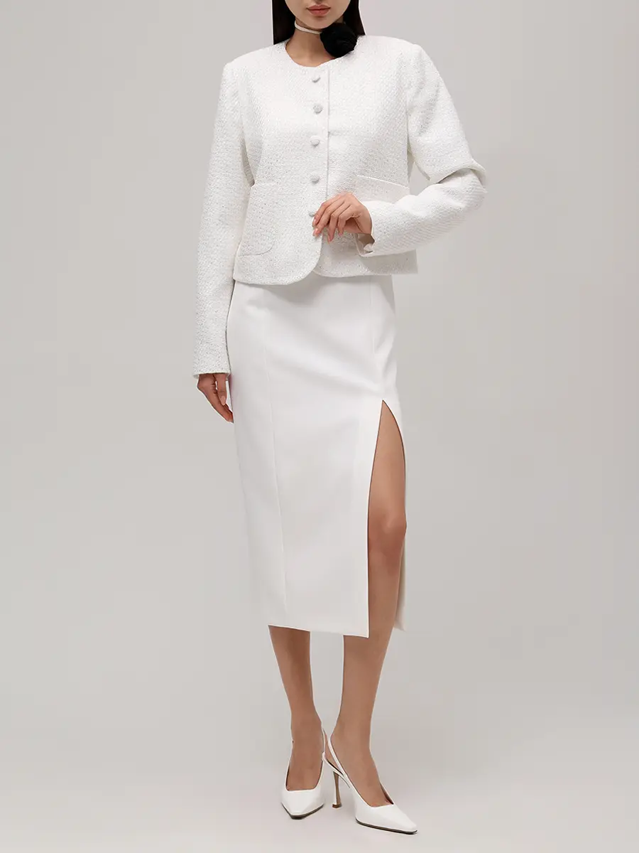 Жакет твидовый Crystal White Jacket