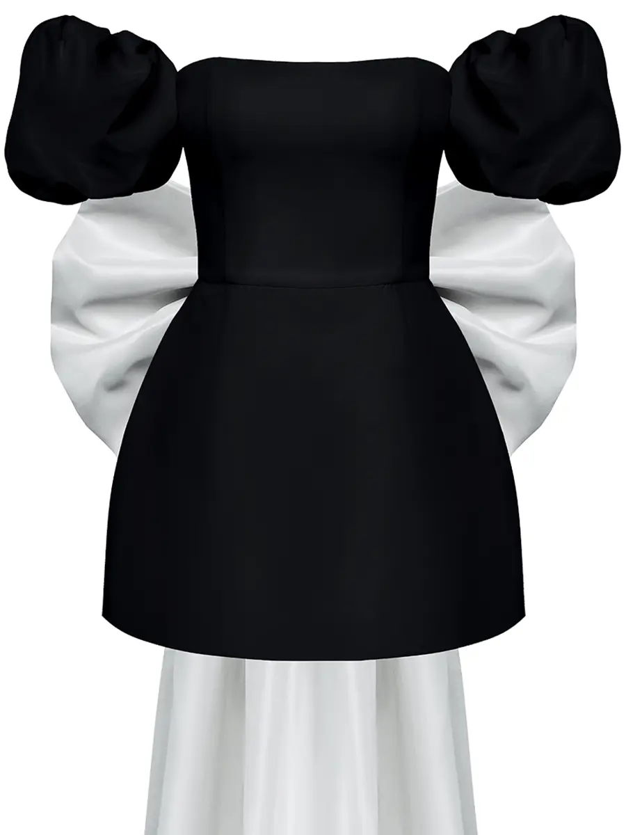 Платье с бантом