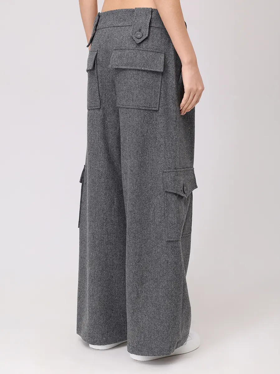 Брюки-карго шерстяные