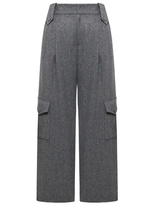 Брюки-карго шерстяные KIMHEKIM