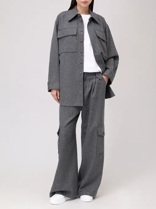 Брюки-карго шерстяные KIMHEKIM