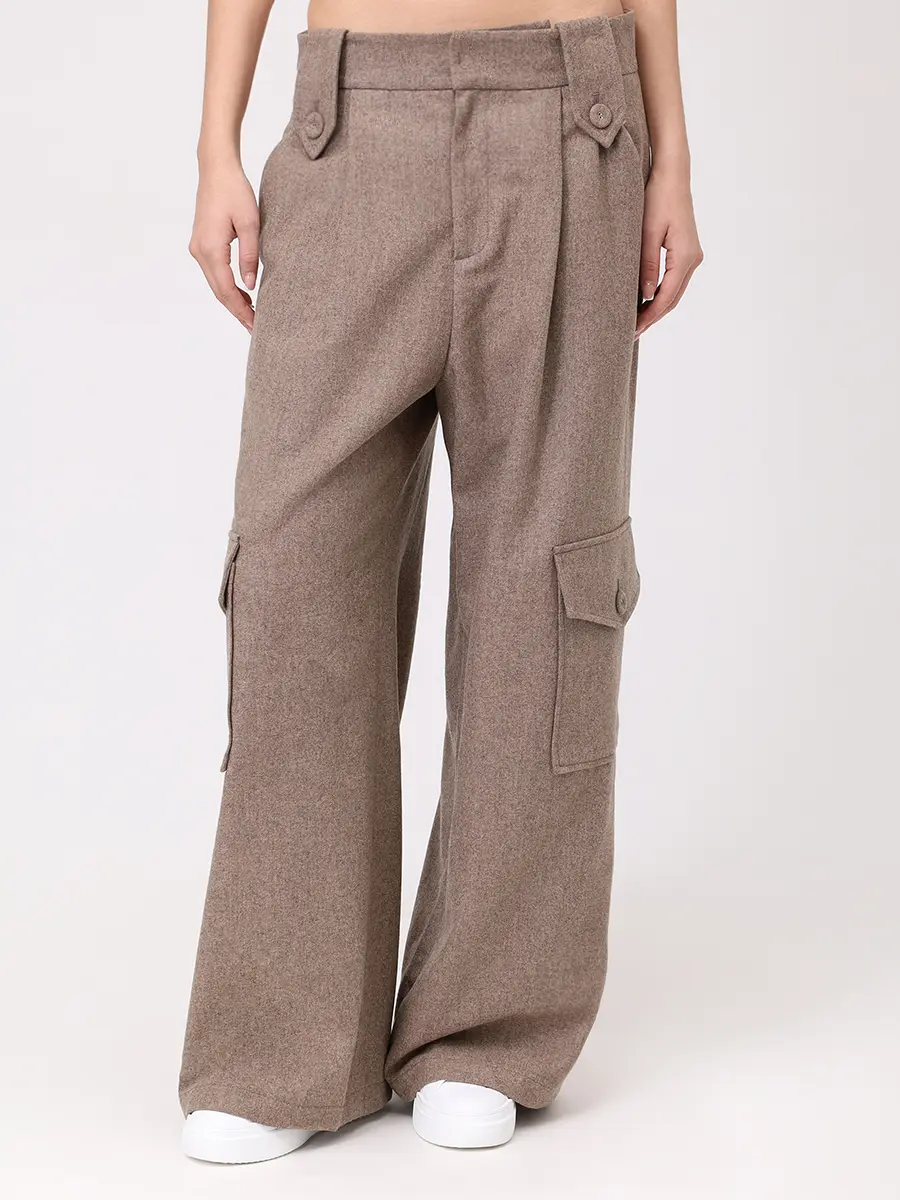 Брюки-карго шерстяные