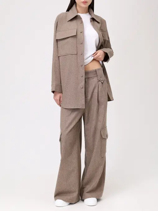 Брюки-карго шерстяные KIMHEKIM