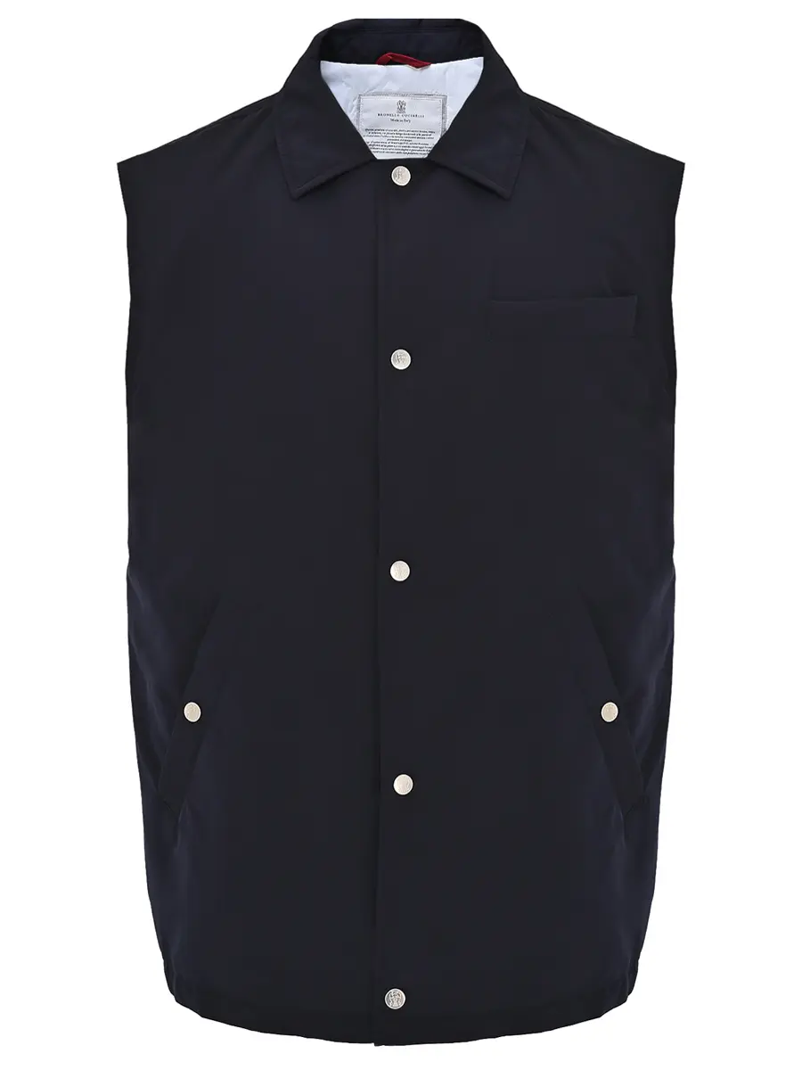 Жилет однотонный