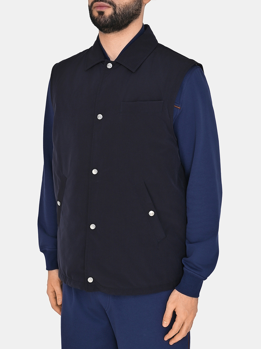 Жилет однотонный